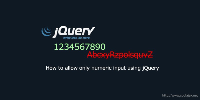 How to allow only numeric input using jQuery