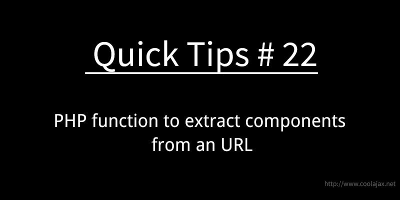PHP function to extract components from an URL