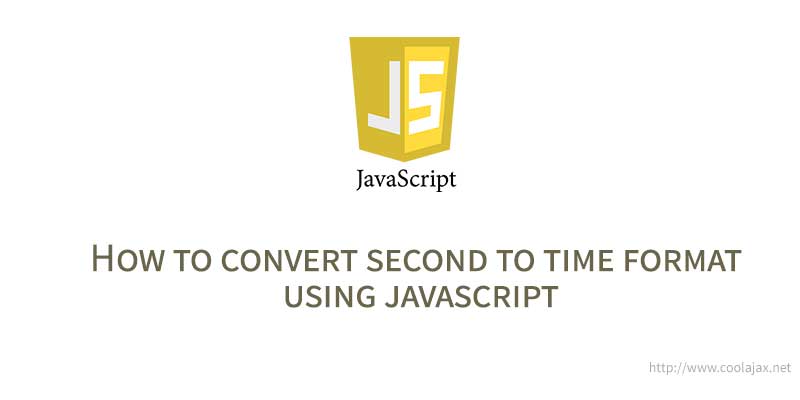 How to convert second to time format using javascript